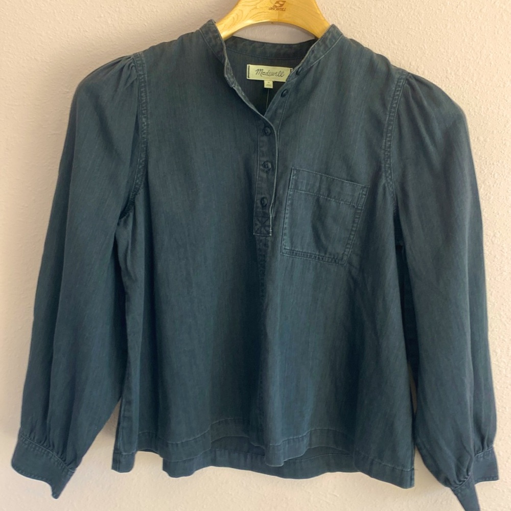 Madewell Black denim top size M